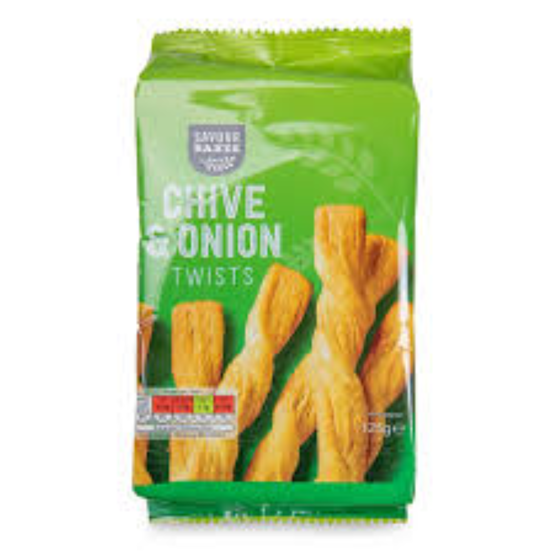 SAVOUR BAKES CHIVE N ONION TWISTA 125G